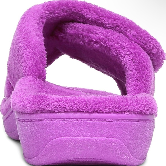 Fuzzy Purple Slide Sandals - Picture 5 of 9
